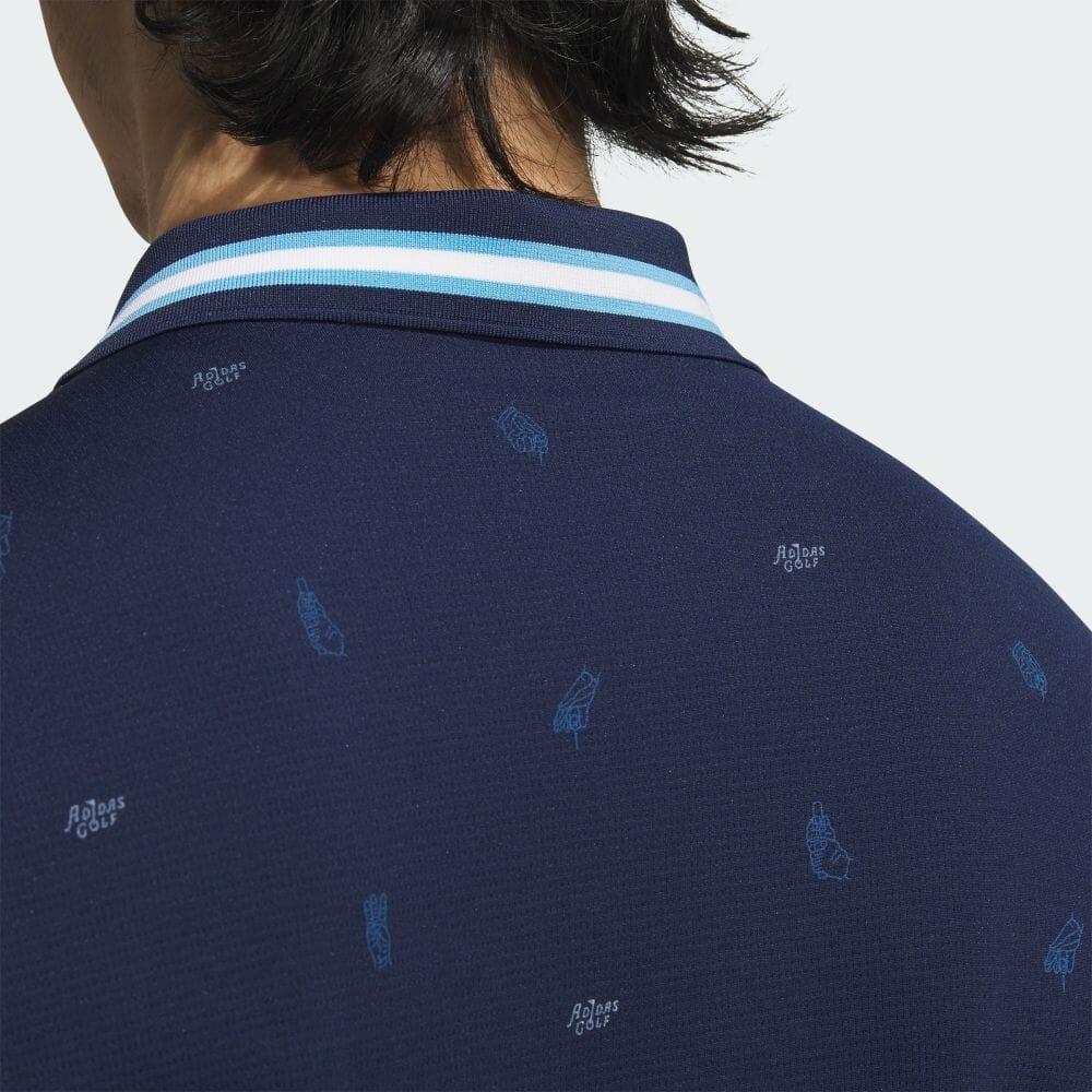 adidas Logo Striped Pullover Polo Shirt Men Tops Navy-Blue IN9048