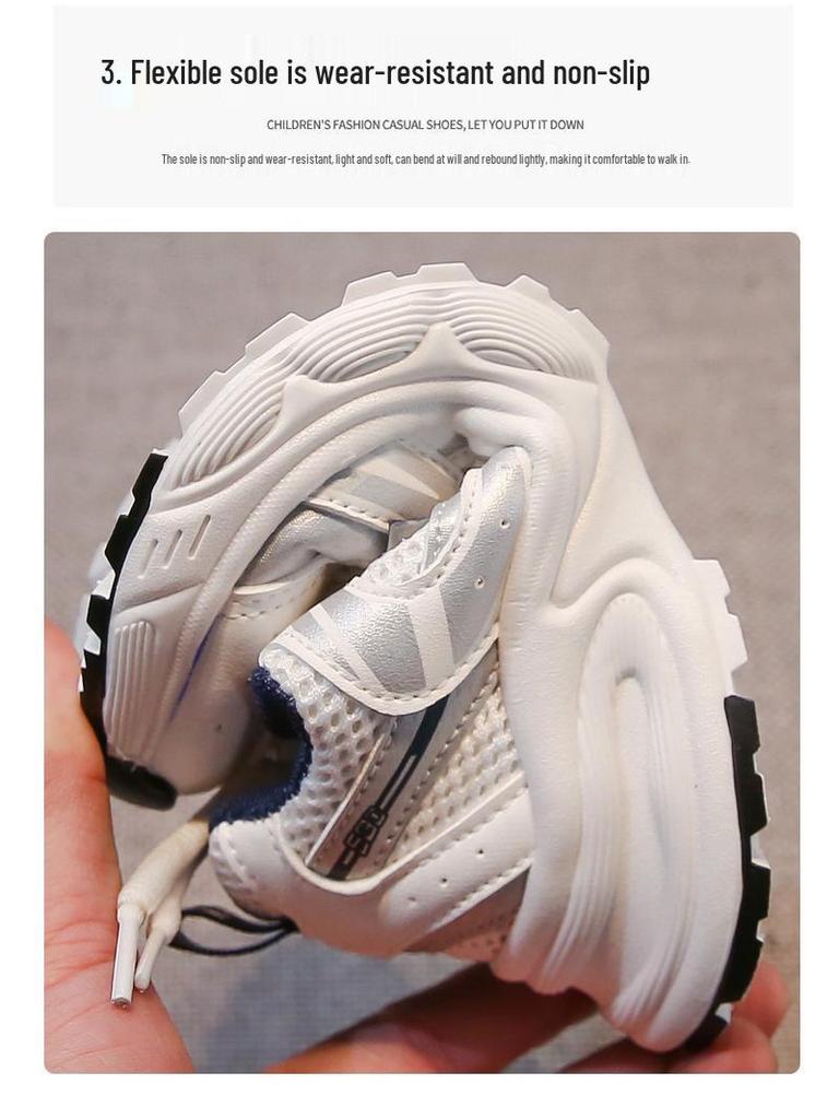 Kids' Fashion Sneakers 2026: Breathable Mesh Casual Sports Shoes for Boys & Girls - New Spring/Autumn Collection