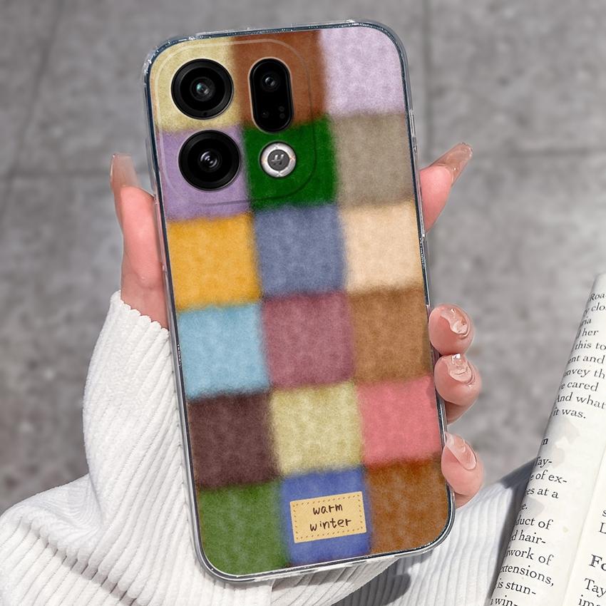 For Oppo Find X9 X8 X7 X5 Pro X2 Lite Reno8 Pro Pro+ Phone Case Black Cat Wine Glass Patterns Transparent TPU Protection Covers For Oppo Bumper Casing
