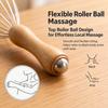 Round Tip Head Massager Wood Handle Head Scratcher Flexible Scalp Relax Tool  Home Stress Relief