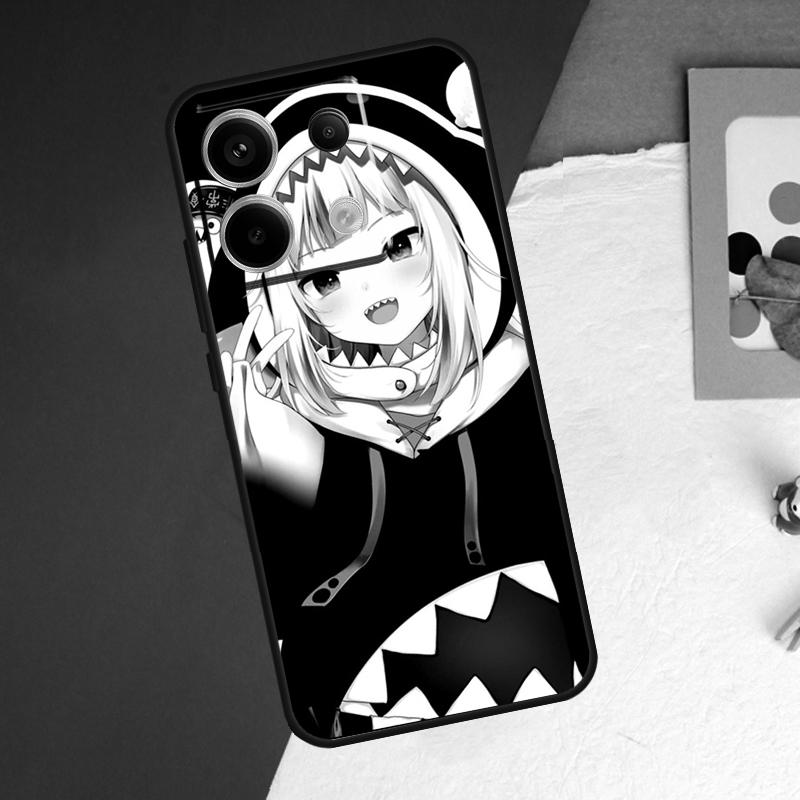 Gawr Gura Hololive Anime Case For Redmi Note 11 12 13 Pro Plus 9 10 10S 11S 12S Redmi 12 9C 10C 12C 13C Back Cover
