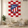 Atltico De Madrid Crest Wallpaper Bedding 1 Duvet Cover 2 Pillowcase Without Core Bedding Set Christmas Birthday Gift