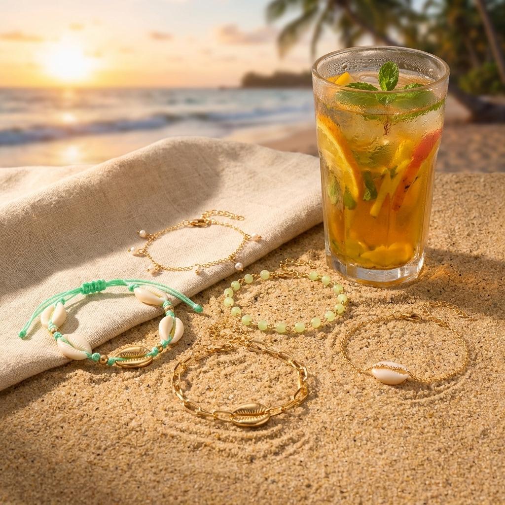 5Pcs/Set Boho Shell Beaded Bracelets for Women Stackable Imitation Pearl Woven Chain Summer Beach Vacation Jewelry Gift