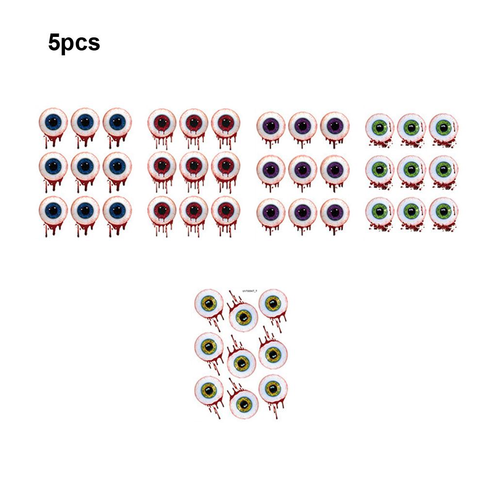 5x Scary Halloween Terrifying Eyeball Window Sticker For Party Decoration Terrifying Eyeball Sticker