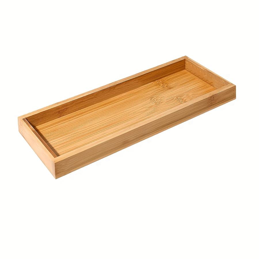 

1pcs/2pcs/3Pcs Bamboo Serving Tray Bathroom Organizer Decorative Multi Use Bathroom Counter Tray with Edges Bamboo Vanity