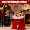 Santa Sack 27.6x19.7 Inch Christmas Snack Drawstring Pouch Reusable Holiday Candy Bag for Party Favors Stocking Stuffers Family