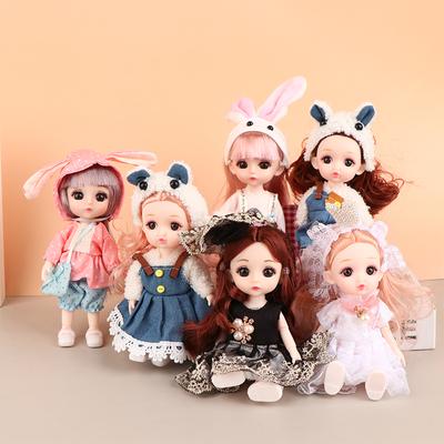 Innovative 16cm Moveable Joint Lolita Doll Princess Set Newest Cartoon Make Up Dress  Toys Changeable Children Girls Gift