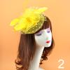 1Pc Fascinator Hat Feather Pearl Beaded Decor Girl Hair Clips Hair Accessories Headwear Flower Women's