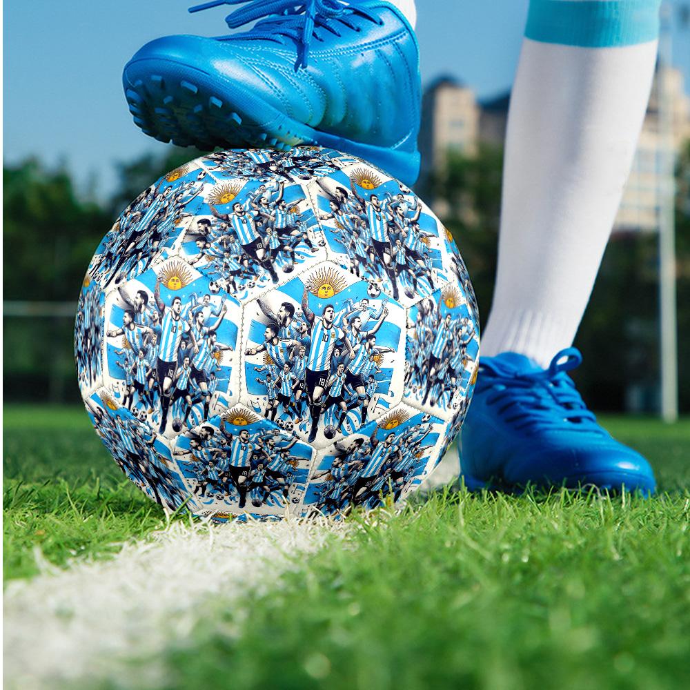 Argentina National Football Team Theme Soccer Ball Size 5 Soccer Ball Soft Touch Professional Training Football for Outdoor Sports