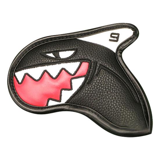 9Pcs Lightweight Waterproof Faux Leather Golf Club Covers Shark Shape Golf Iron Head