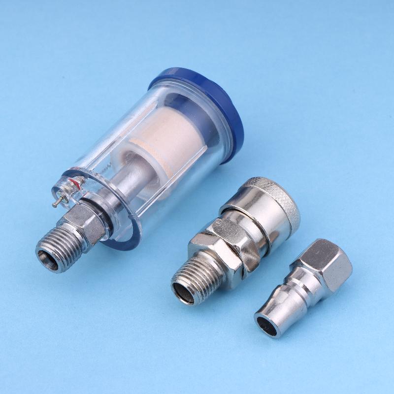 Air Oil Water Separator Filter Kit 1/4'' Thread With Moisture Trap Spray Gun Pressure Parts Air Compressor Tool Jpn Interface