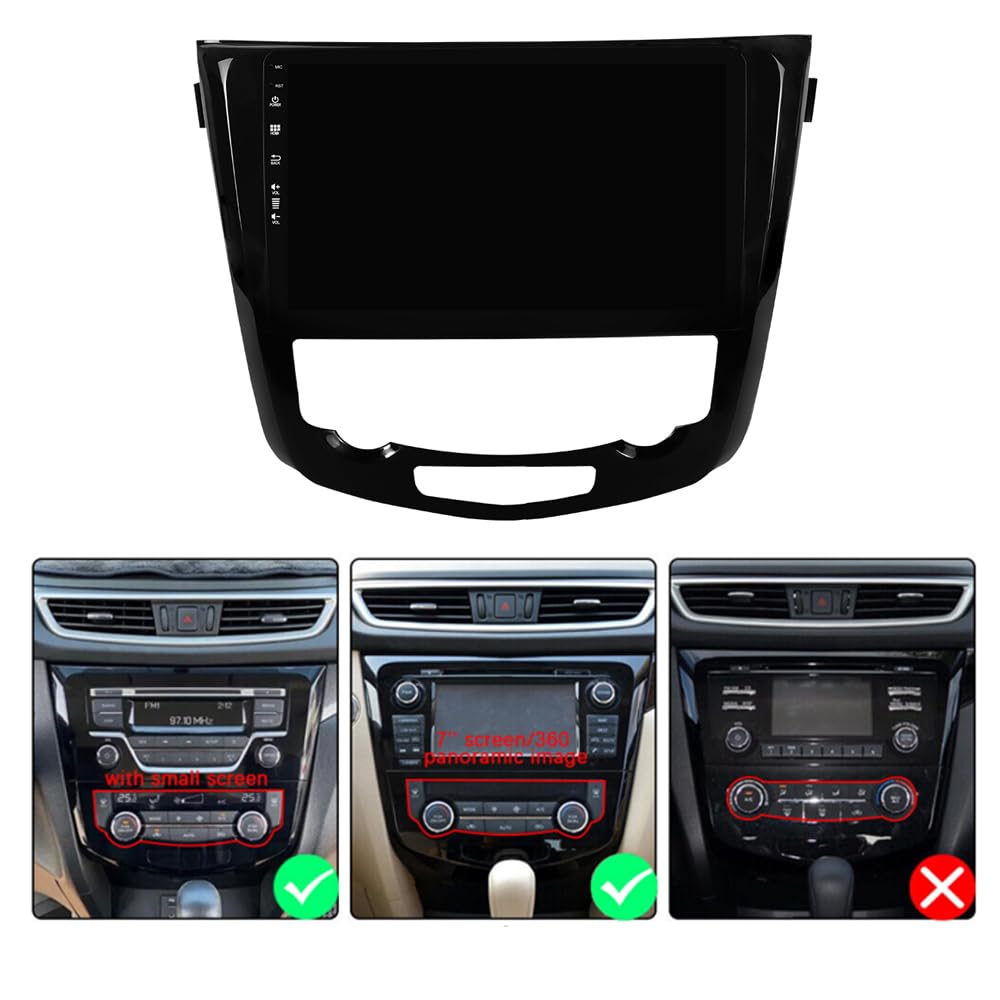 MISONDA IPS Android Car Radio Stereo for Nissan Qashqai J11 Rouge GPS Navigation Head Unit with Android Auto Free Camera Microphone 10-inch (6G +