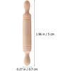 FUN 72pcs Mini Rolling P for Crafts Small Wooden Rolling P for Kids Wood Dough Roller Models for Baking Dollhouse Kichen Accessories - 1.96 Inch
