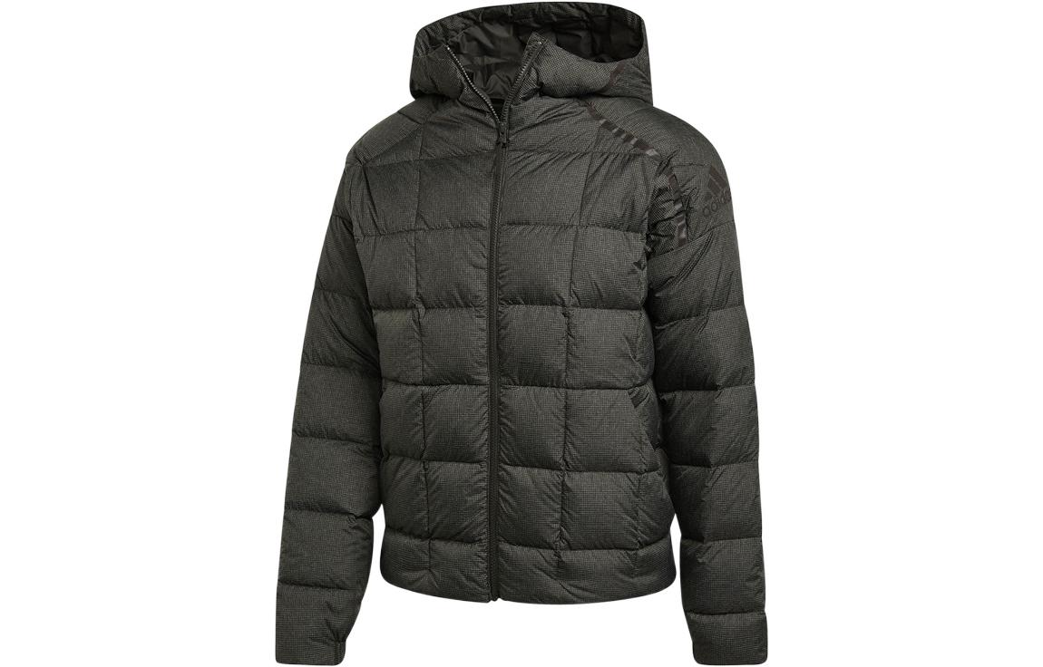 Adidas Down Jackets Men s Green Hooded Moderate Down Jacket DZ1449 XL