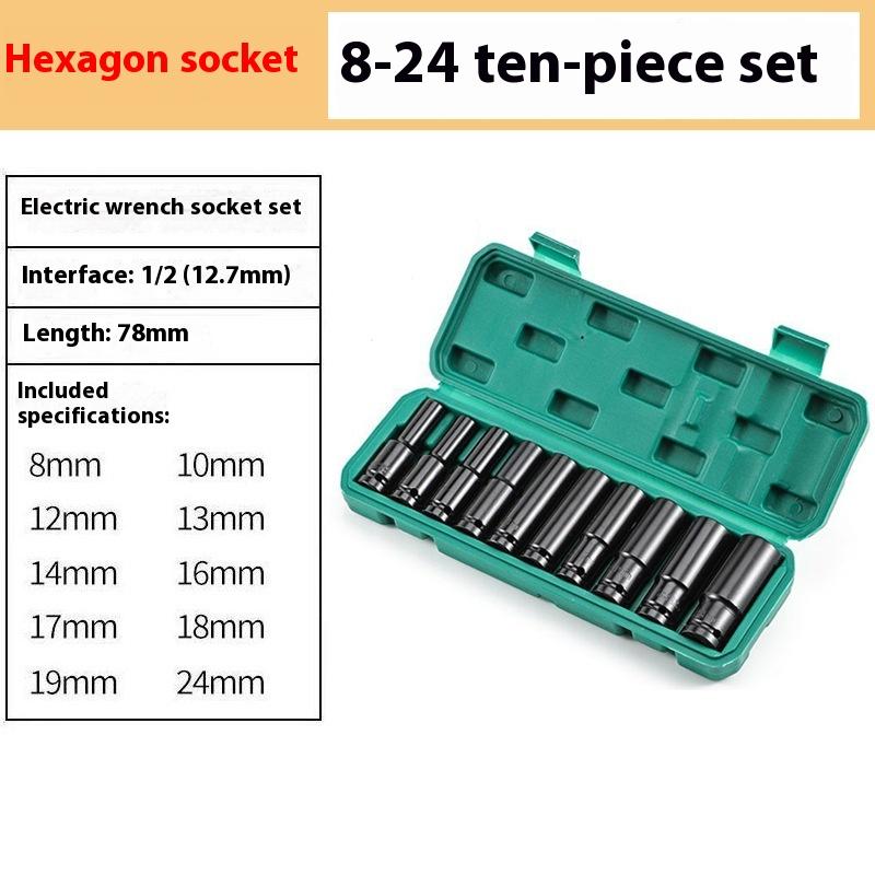 Elektrischer Schraubenschlüssel Verlängerte Sechskantnuss Pneumatische Luftpistole Vertiefte Stecknuss Luftschrauber Autoreparaturwerkzeug