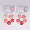 5 Colour Blush Powder Palette Eyes Cheeks Lips 3 in 1 Face Pearlescent Blush Cream Highlighter Contouring Powder Matte Eyeshadow Baked Powder