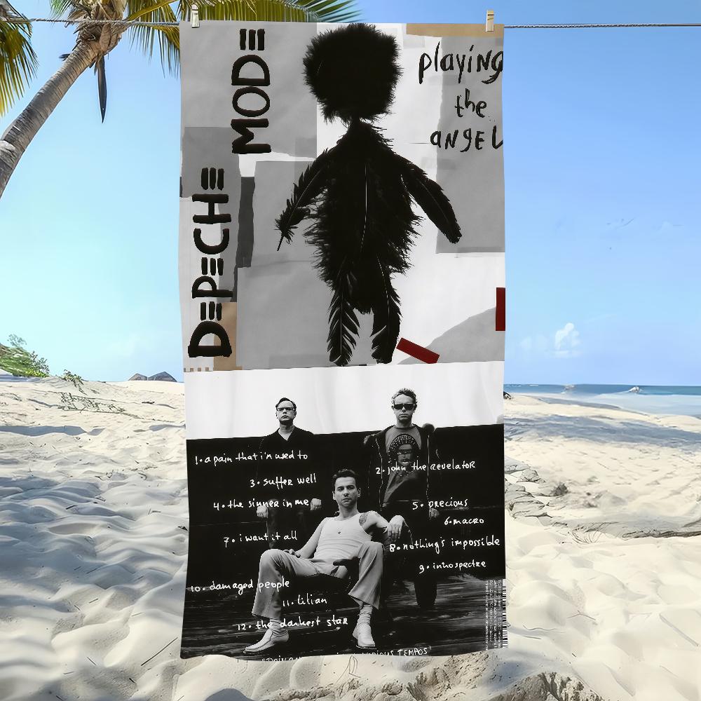 Towel Beach Blanket Thin Towels Depeche Albums Mode Lightweight Travel Camping Pool