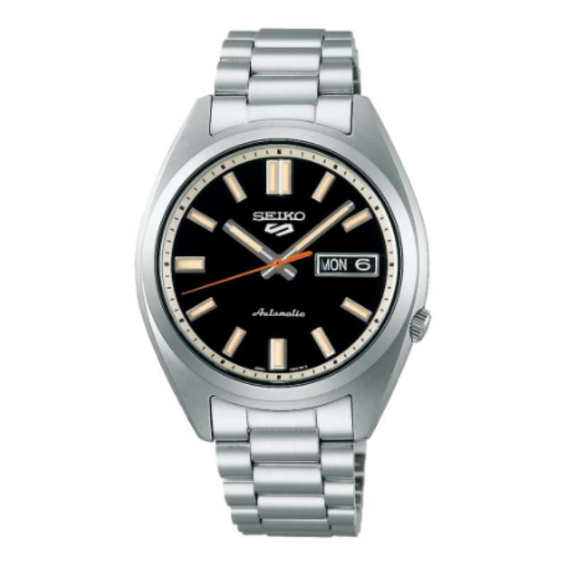 SEIKO 5 Sports SNXS series 100 meters waterproof automatic/manual mechanical movement Steel Strap 37.4mm men s watch black dial SRPK89K1 чёрный