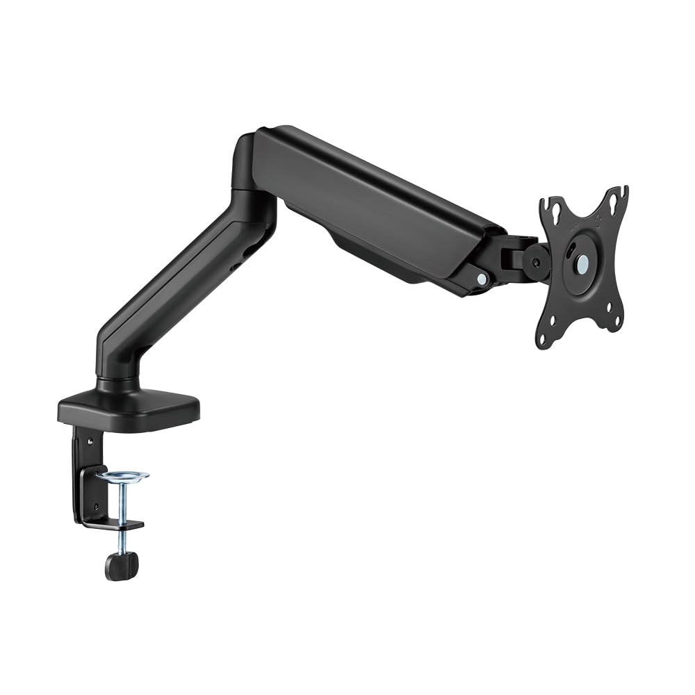 Nakabayashi Digio2 LCD Monitor Arm, Single, Mechanical Spring Type, 17-32 inch compatible, 9kg load capacity, VESA standard compatible, Black Z2755