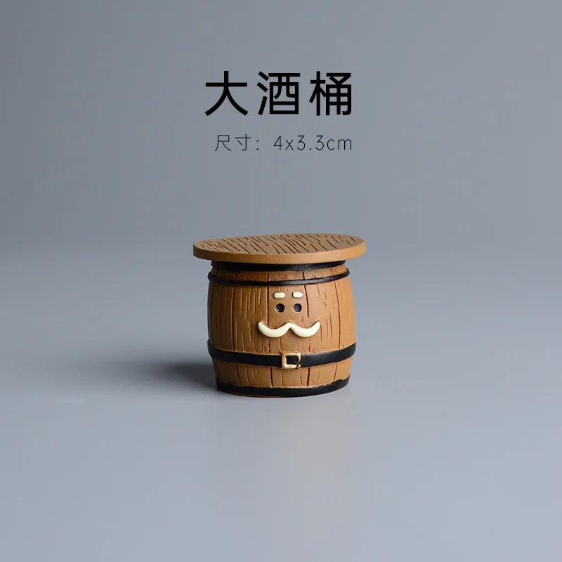 ZAKKA Cute Cartoon Tea Cat Ornament Resin Figurines Crafts Dollhouse Sushi Package Miniature Home Decor Desktop Accessories Gift