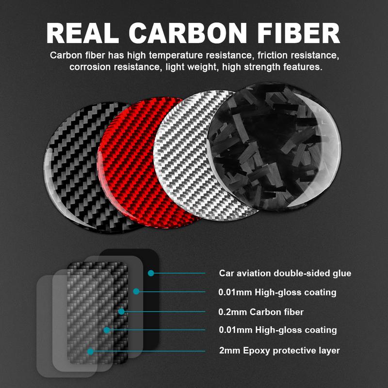 Real Soft Carbon Fiber Car Water Cup Pad Non-slip Universal Rubber Mat For Car Drink Coffe Bottle Holder Coaster Accessories