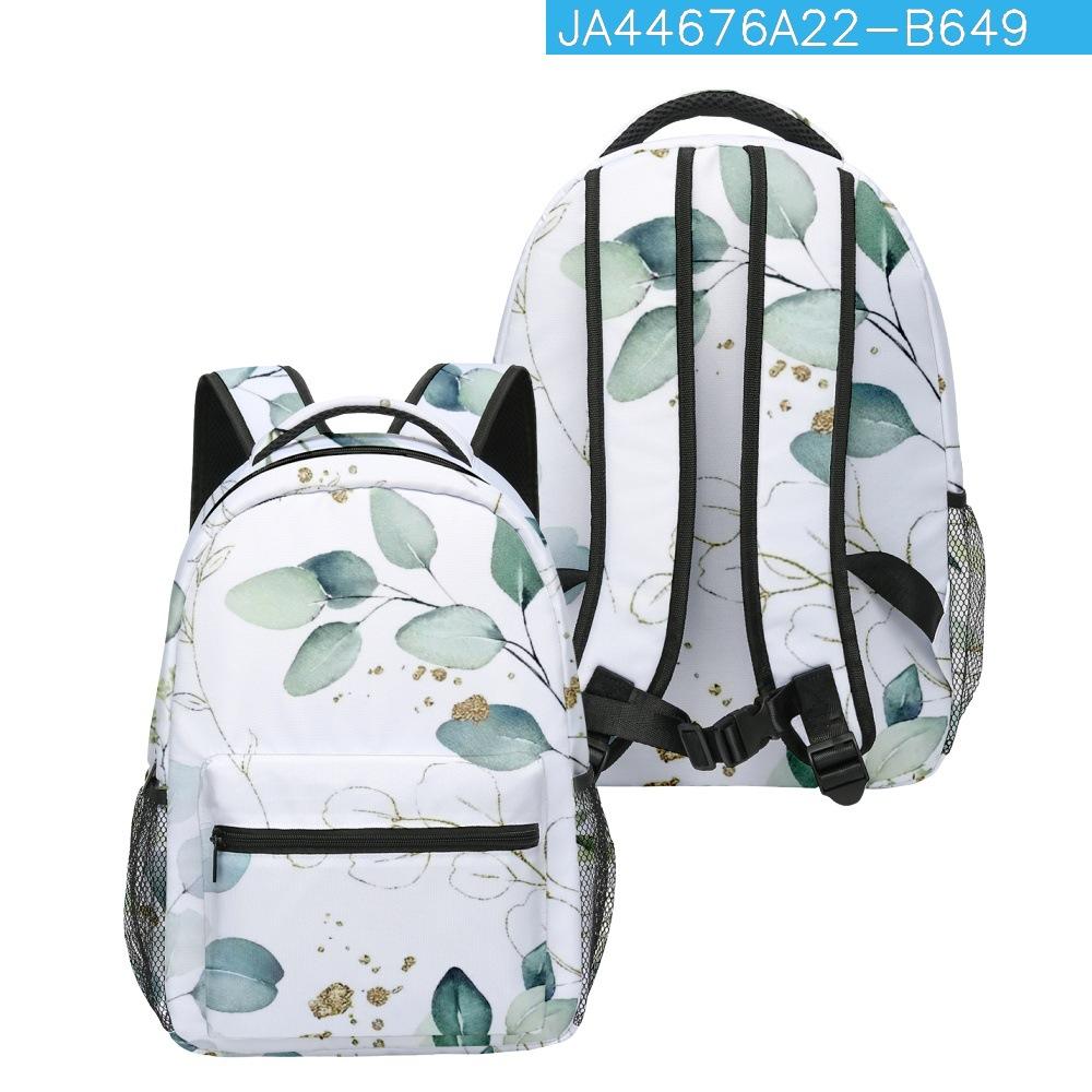 Cartoon Novelty Kpop Youthful School Bags Unisex Leaves Travel Bags 3D Print Oxford Waterproof Notebook Shoulder Backpacks