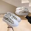 Fashion Sneakers Shoe Women Flat Leopard Vulcanize Causal Canvas Shoes Ladies Lace-up Breathable Walking Shoes Tenis Feminino