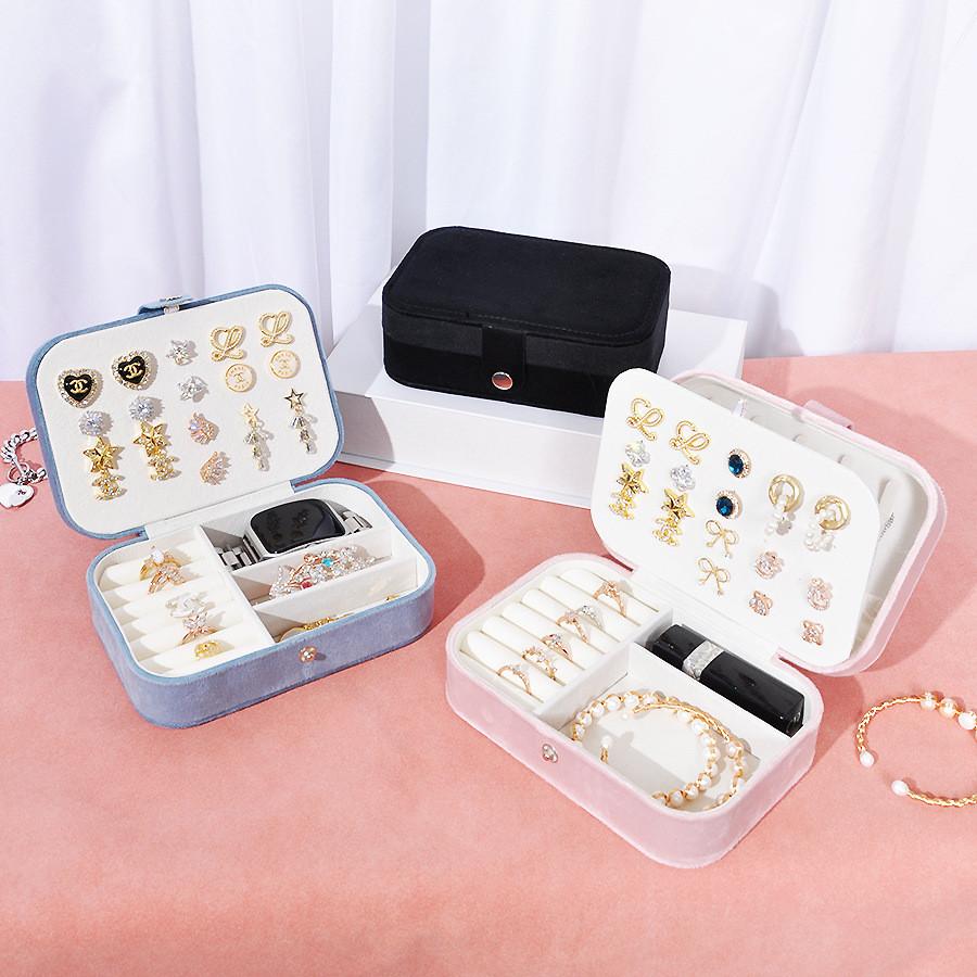 Minimalist Double Layer Jewelry Storage Box With Pu Leather For Home Organization