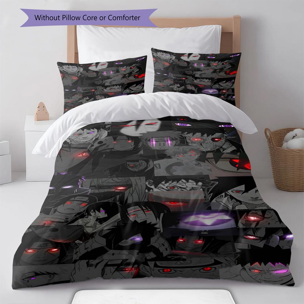 Cartoon Pattern Bedding Quilt Set Quilt Cover Pillowcase Home Decoration Birthday Gift (1 * duvet cover + 2 * pillowcase, without core)