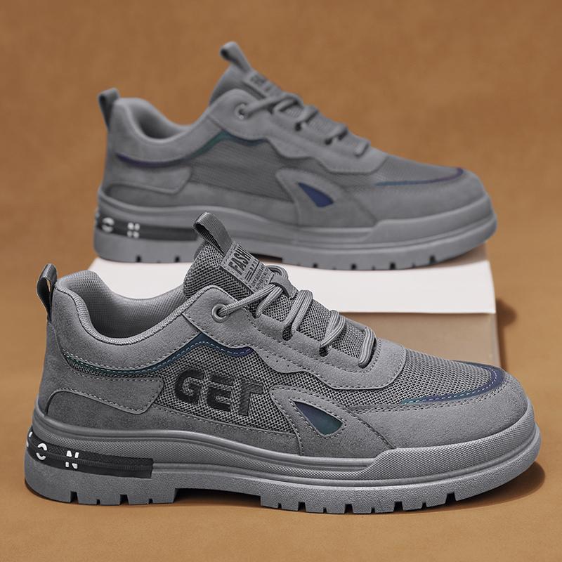 

Новые модные осенне-зимние мужские низкие ботинки Martin для студентов и мальчиков, трендовая рабочая обувь с мягкой подошвой, кроссовки Martin для охраны труда 44 серый