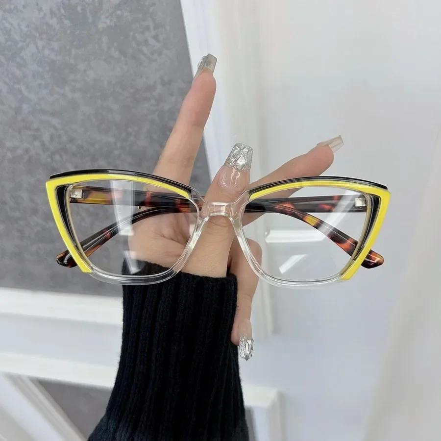 Retro Square Light Eyeglass Frame Women Men Transparent Unisex Glasses For Female Male