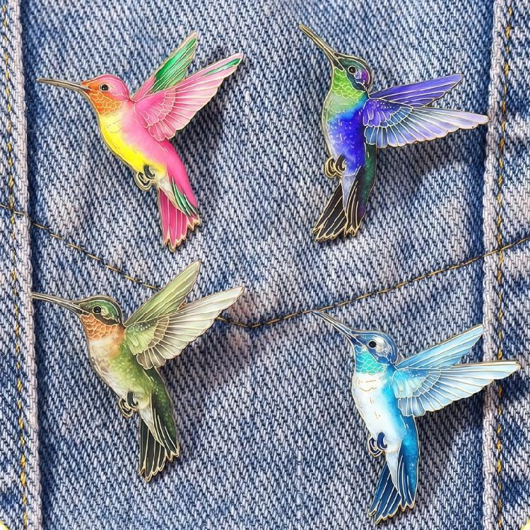 4 Pezzi Spilla Multifunzione in Metallo a Forma di Colibrì per Abiti Borse Cappelli Con Accessorio Colorato Vivace Gioielli da Donna
