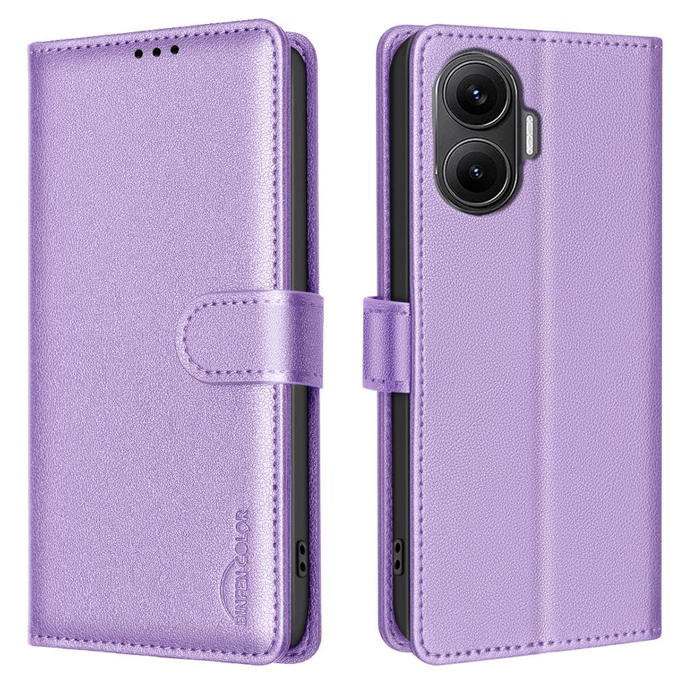 BINFEN COLOR BF32 For Xiaomi Poco F7 5G/Redmi Turbo 4 Pro 5G Leather Case Wallet RFID Blocking Phone Cover