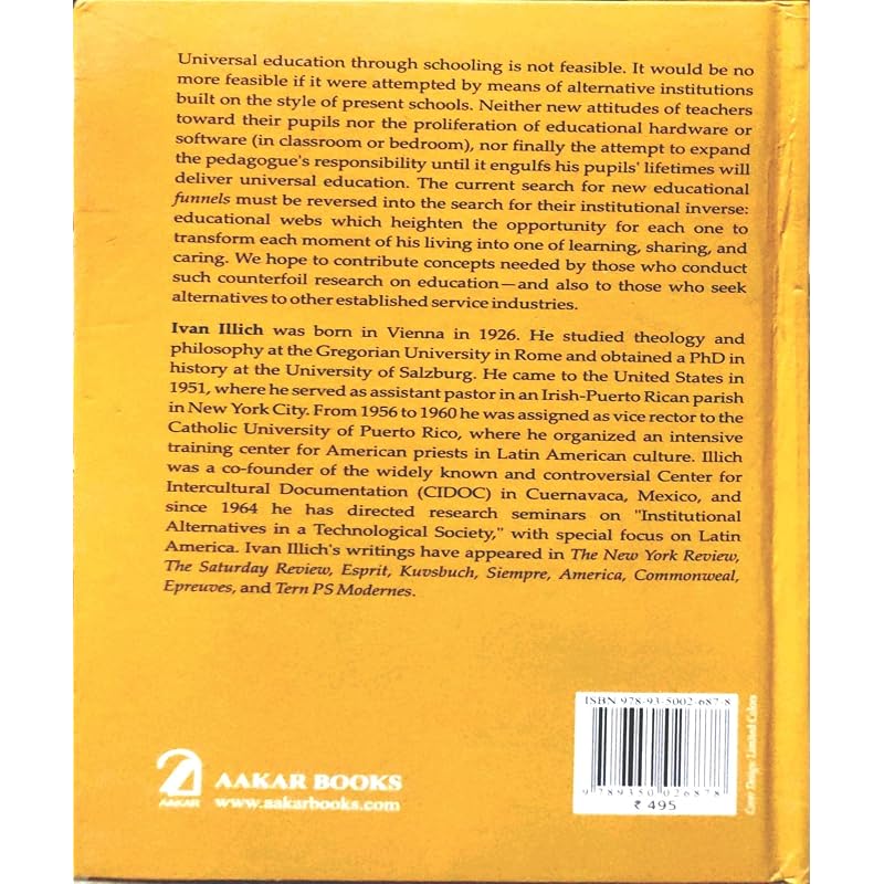 AAKAR BOOKS Deschooling Society New Book