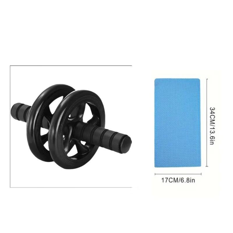 WEZHO Silent Abdominal Wheel 2-Pack with Kneeling Mat