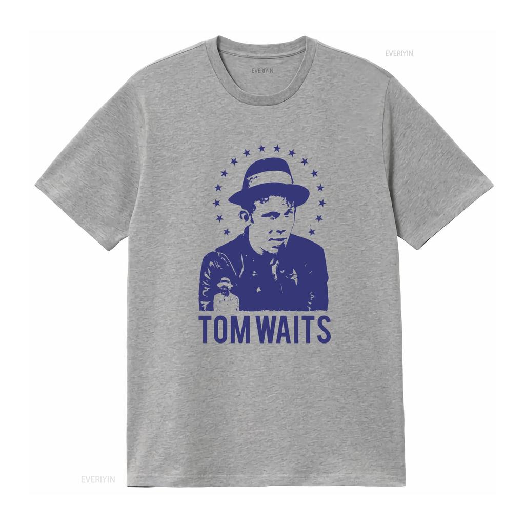 Tom Waits T Shirt Music Rock N Roll Nick Cave Vintage Washed Stretched Top For Everyday Wear Versatile Unisex Slightly