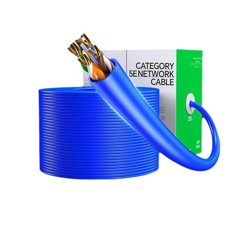 

Кабель Ethernet Biaz CAT5e Gigabit 0.5мм для домашньої мережі та моніторингу, неекранований wx29-305m синій