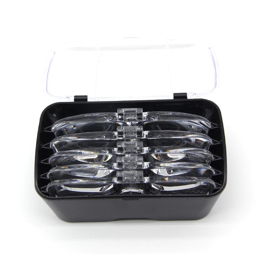 Head Mounted Optical Magnifier Eyeglasses Large Capacity Battery LED Hands Free Magnifying Glass Interchangeable Lenses Portable