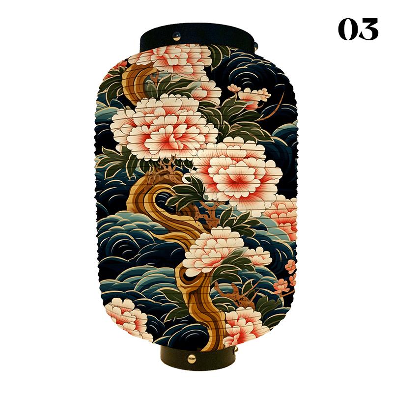 Luxury New Japanese Lanterns Classic Japan Wave Printed Pub Restaurant Hotel Decoration Festival New Year Party Hangings Lantern