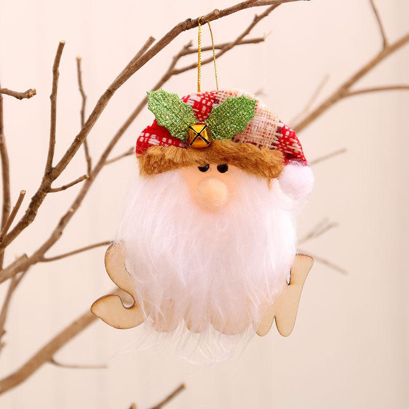 Christmas Wooden Letter Doll Small Pendant Christmas Tree Pendant Decoration Supplies Christmas Gifts
