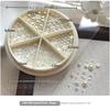 6 Grids Mix Mini Pearl Small Stainless Steel Caviar Beads Nail Art Rhinestones Nail Art Decorations Silver Gold Charm Gel Polish