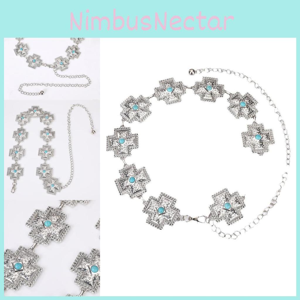 Bohemian Womens Waist Chain With Turquoise And Metal Detail For Spring And Autumn Fashion