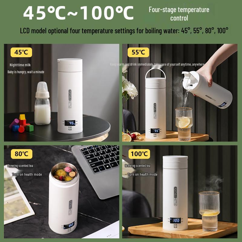 High-Value Portable Smart Thermos: Integrated Heat-Retaining Water Boiler for Home, Office, and Travel