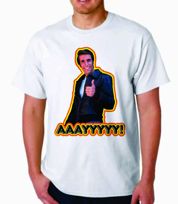 FONZIE HAPPY DAYS T-shirt THE FONZ RETRO DESIGN TV SHOW S
