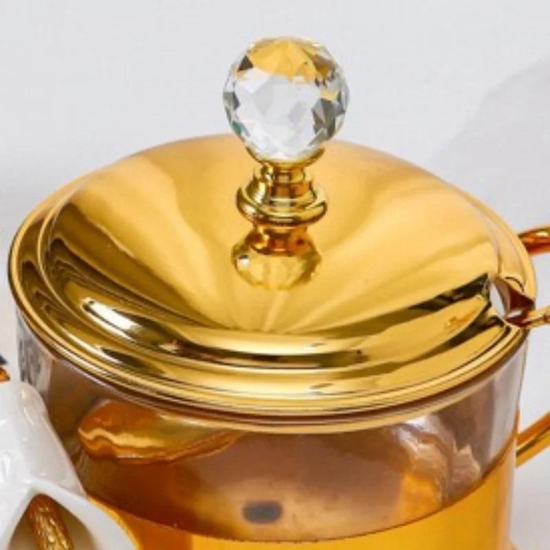 Seasoning Salt Jar Bowl With lid and Spoon Salt Bowl Organizer Glass Cream Jar Sugar Holder for Coffee Beans Pots Kitchen Tools