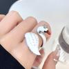 Tiger Panda Swan Open Ring Niche Design Cold Wind Jewelry Enamel Dripping Oil Index Finger Ring