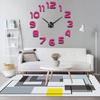 Extra Large 3D EVA Wall Sticker Clock - DIY Personalized Silent Mirror Art Clock
