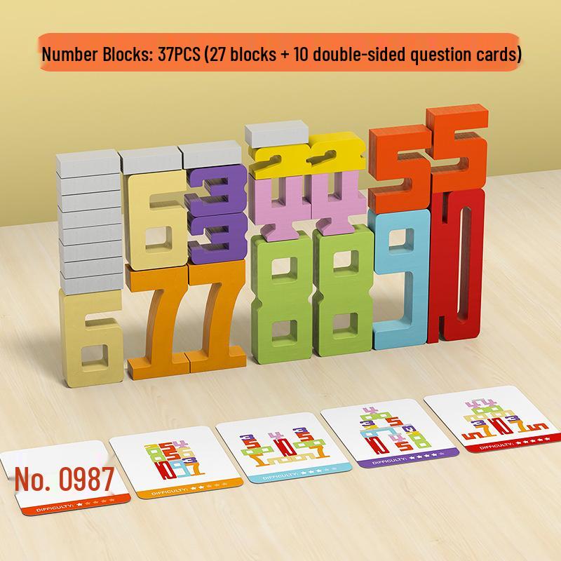

Детские цифровые когнитивные строительные блоки: Большие деревянные математические и логические игрушки для раннего развития и тренировки мозга