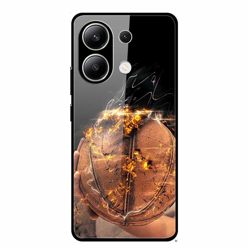 Glass Case For Xiaomi Redmi Note 13 Case Soft Bumper Tempered Glass Hard Back Cover For Redmi Note 13 Pro Phone Case Funda Coque
