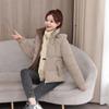 Solid color thickened down cotton clothes short fashion coat new winter 2025 cotton clothes loose small coat